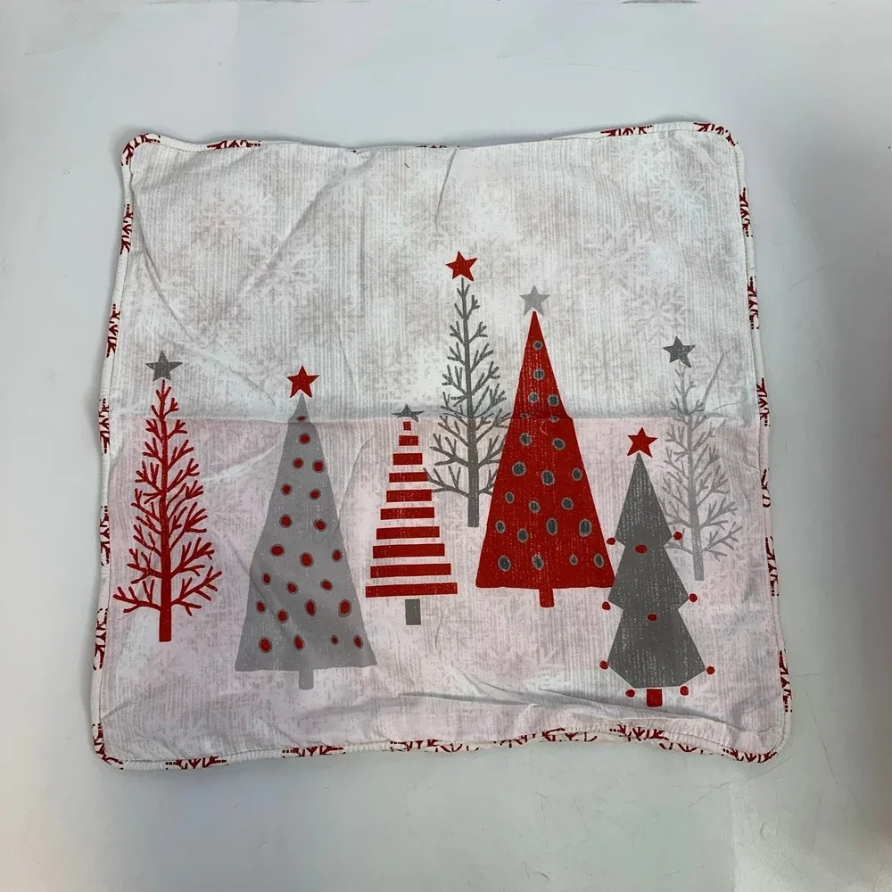 South Shore Linens Christmas Holiday Throw Pillow &‎ Cover Set Snowflake Trees